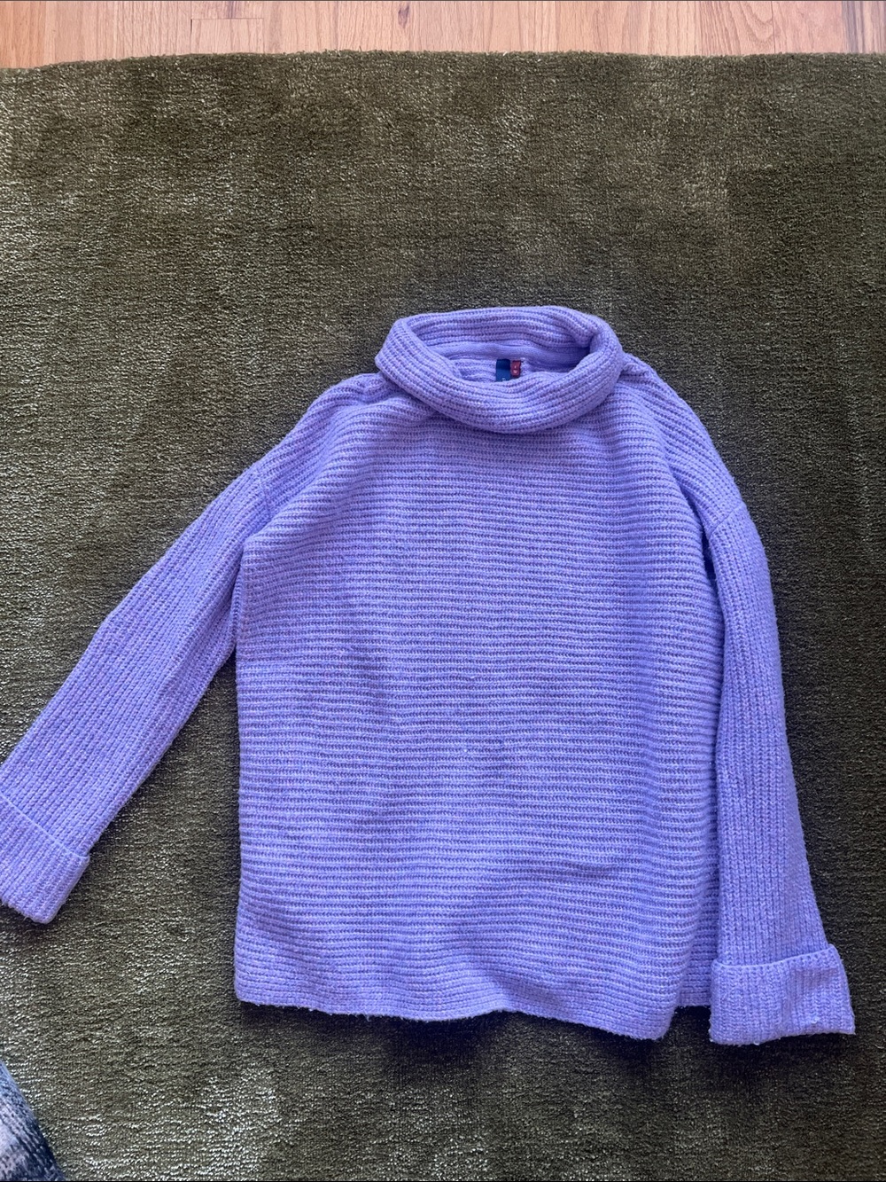 Lavender Turtleneck Ribbed Sweater - Anthropologie